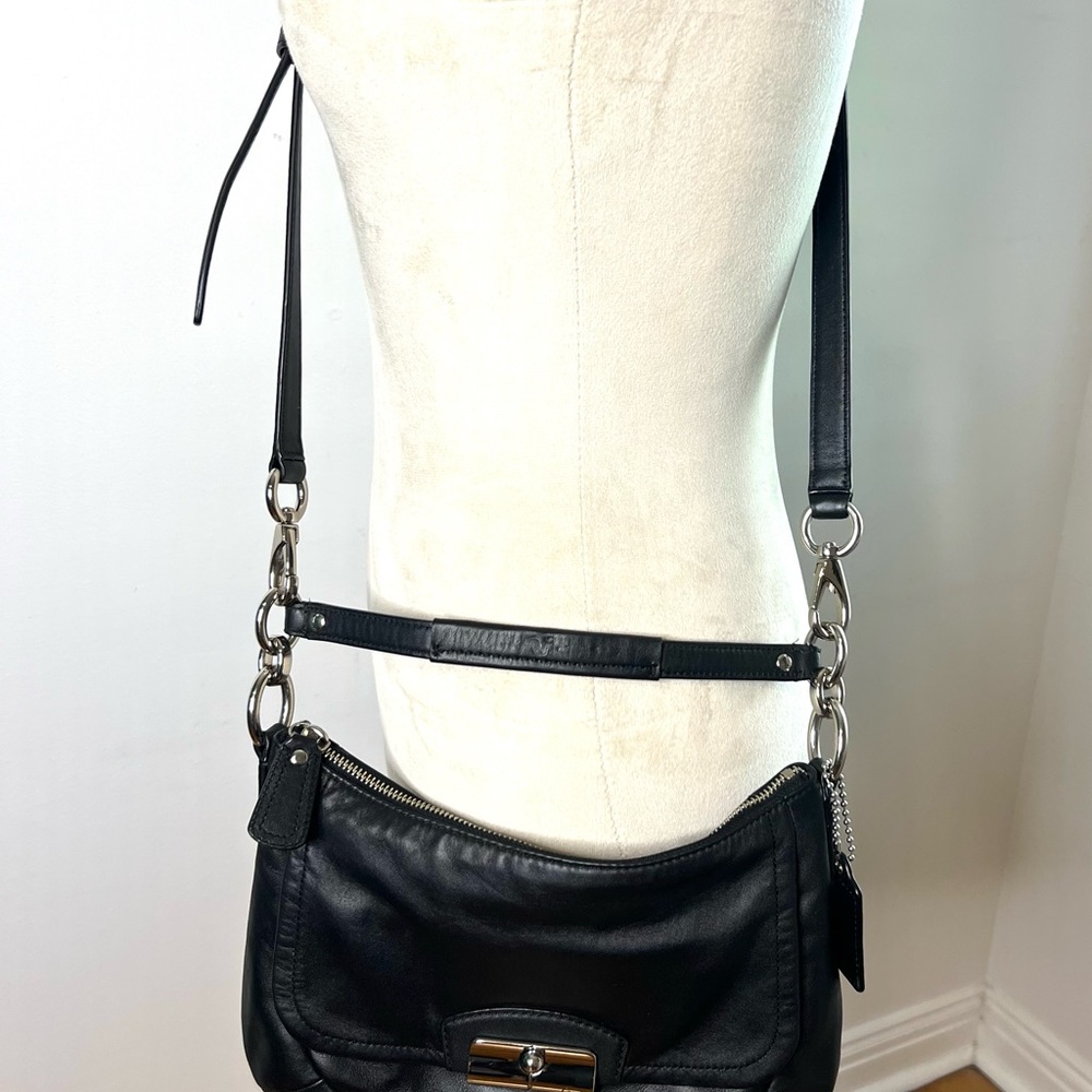 Coach Kirstin Shoulder Bag Black Silver Hardware Crossbody Strap Included  2013 - Picture 10 of 11